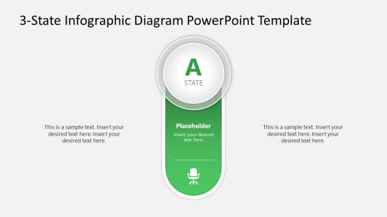 3-State Infographic Diagram PowerPoint Template